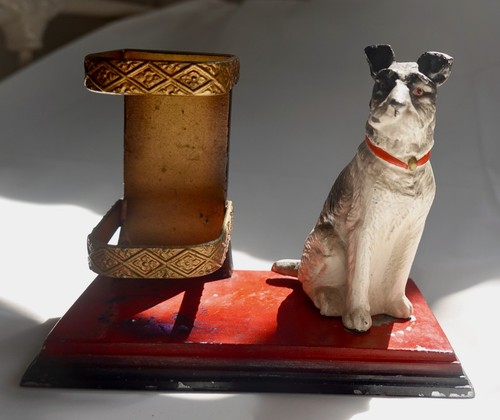 Antica statuina cane fox - statuina,