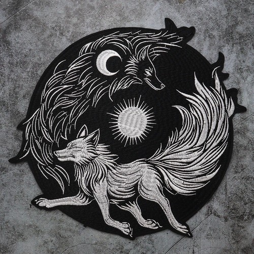 Large fox embroidery - large, back