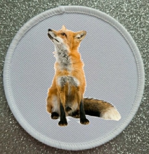 Inch fox iron sew on - inch, or